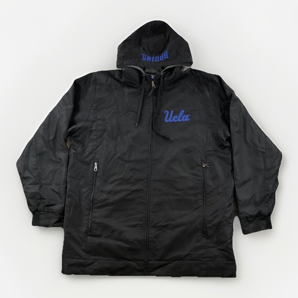 UCLA Bruins Jacket Mens XL Black NCAA College Champion Hooded Full Zip